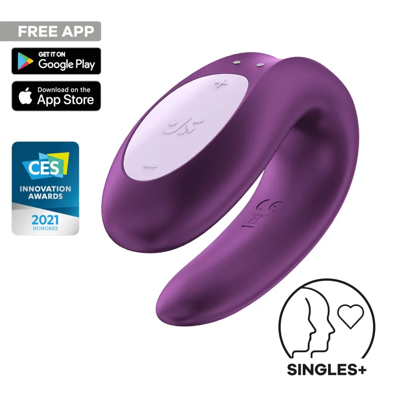 Satisfyer Satisfyer Double Joy Connect App, 9 cm, Lila, – Produktbild 1 von 1