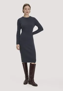 hessnatur hessnatur Strick Kleid Regular aus Bio-Baumwolle mit Bio-Merinowolle – Produktbild 1 von 1