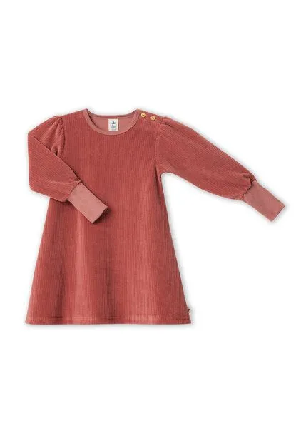 Leela Cotton Leela Cotton Mädchen Cord-Kleid Bio-Baumwolle, Dunkel mauve, – Produktbild 1 von 5