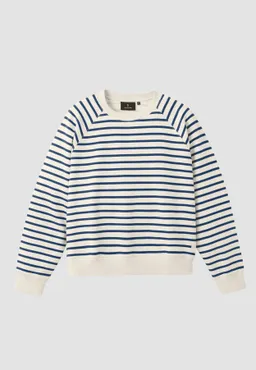 recolution Recolution Damen vegan Sweatshirt Allamanda Stripes Vintage Blau – Produktbild 1 von 1