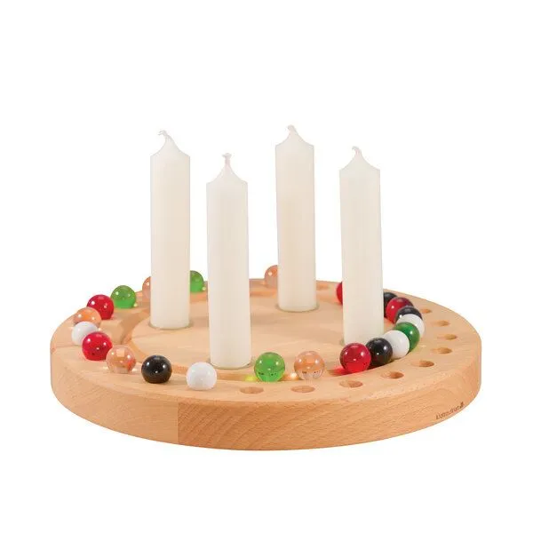 klotzaufklotz klotzaufklotz Adventskalender und Adventskranz für Stabkerzen, Gemischt, – Produktbild 2 von 4