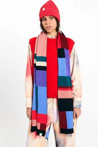 Suite 13 Lab Suite 13 Lab London Baumwoll-Schal, Multi-block-colours, – Produktbild 1 von 3