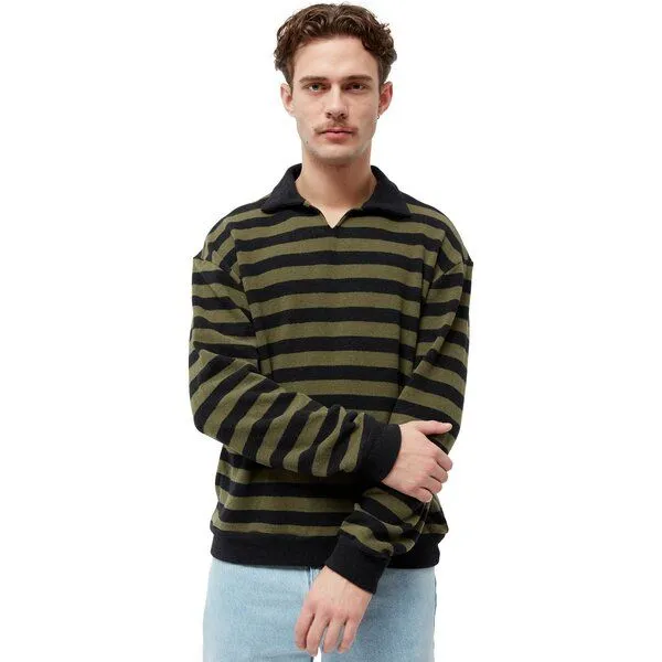 Givn Berlin Givn Berlin Sweatshirt Bela, Dark grey khaki stripes, – Produktbild 1 von 4