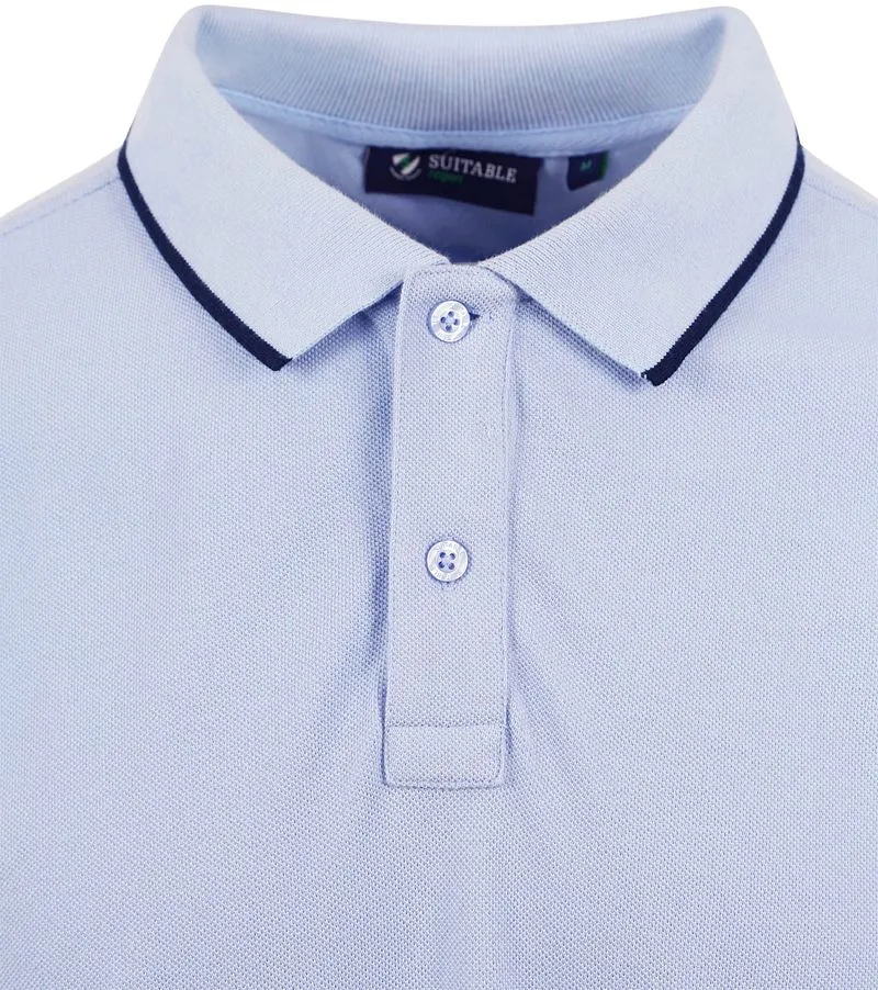 Suitable Suitable Respect Poloshirt Tip Ferry Hellblau - Größe S, Hellblau, – Produktbild 2 von 5