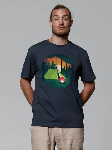 watapparel watapparel T-Shirt Unisex Zelten, India ink grey, – Produktbild 2 von 4