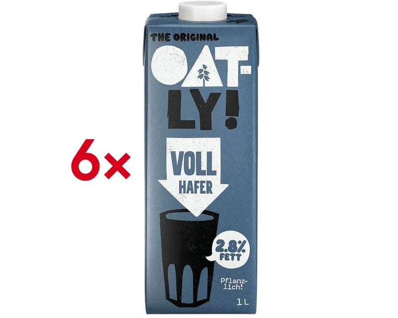 Oatly Oatly Pflanzenmilch Voll Hafer, 2,8 % Fett, 6x 1 Liter Haferdrink – Produktbild 1 von 2
