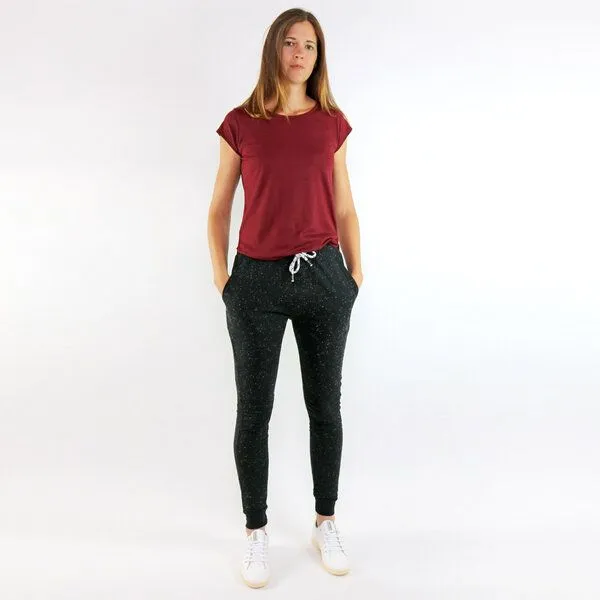 Gary Mash GARY MASH Jogginghose Macklin Mélange aus Biobaumwolle, Schwarz, – Produktbild 3 von 4
