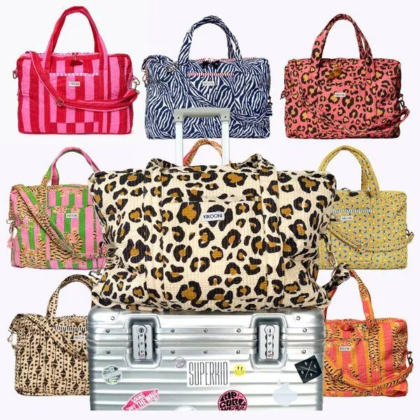 KIKOONI KIKOONI handgefertigte große Reisetasche TRAVELER BAG, H.leopard, – Produktbild 2 von 4