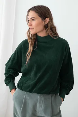 TWOTHIRDS TWOTHIRDS Damen vegan Sweatshirt Binz Dunkelgrün – Produktbild 1 von 1
