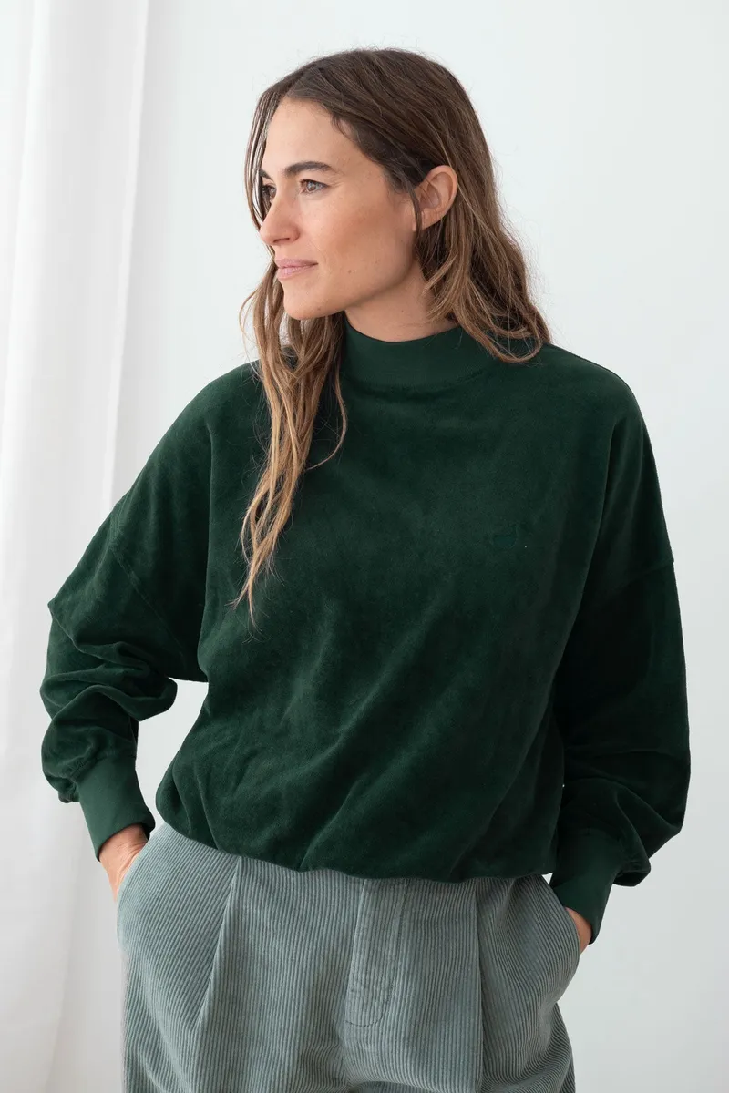 TWOTHIRDS TWOTHIRDS Damen vegan Sweatshirt Binz Dunkelgrün, Grün, – Produktbild 1 von 2