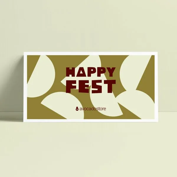 Avocado Store Avocado Store Wunschbetrag Gutschein ab 10€ Happy Fest Abstrakt – Produktbild 1 von 4