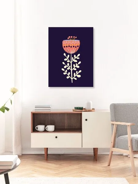 Photocircle Photocircle Poster / Leinwandbild - single flower on dark background – Produktbild 3 von 4