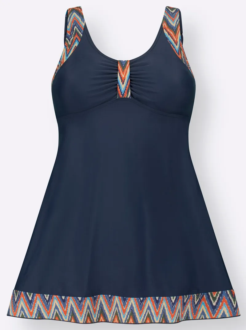feel good Tankini-Oberteil marine-bunt-bedruckt, Marine-bunt-bedruckt, – Produktbild 1 von 2
