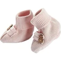 HANS NATUR Baby Schuhe Strick-Qualität Bio-Baumwolle rose melange Gr.62/68, Rosa, – Produktbild 1 von 1