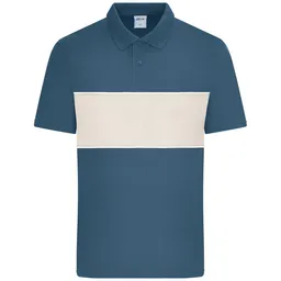 Daiber Daiber Unisex Poloshirt mit Kontrasteinsatz 8050 Gr. XS dusty-blue/sandstone – Produktbild 1 von 1