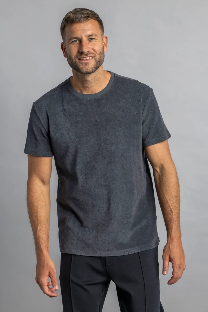 DIRTS DIRTS Herren vegan T-Shirt Terry Charcoal, Dunkelgrau, – Produktbild 2 von 2