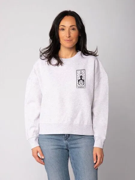 watapparel watapparel Sweatshirt Frauen Tarot Strength, Cool heather grey, – Produktbild 2 von 2