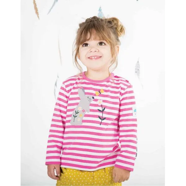 Frugi Frugi Langarm-Shirt Hase Button Applique Top – Produktbild 2 von 3