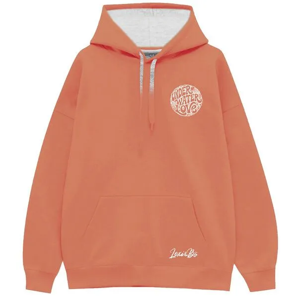 Lexi&Bö Lexi&Bö Under Water Love Oversized Hoodie Damen, Orange, – Produktbild 1 von 2