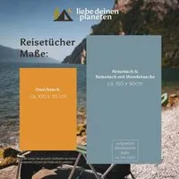 Liebe Deinen Planeten Liebe Deinen Planeten Bio Reisehandtuch Duschtuch 100x70cm aus BioBaumwolle, saugstark und schnell trocknend in vielen Farben, Navy, – Produktbild 1 von 1