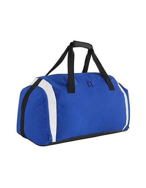 BagBase BagBase Sporttasche Reisetasche Weekender Teamwear Schuhfach Recyceltes Polyester, Royal/weiss, – Produktbild 2 von 3