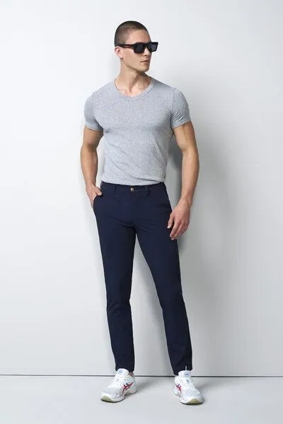 M 5 BY MEYER M 5 BY MEYER Chino mit Stretchbund, Blau (dunkelblau), – Produktbild 7 von 7