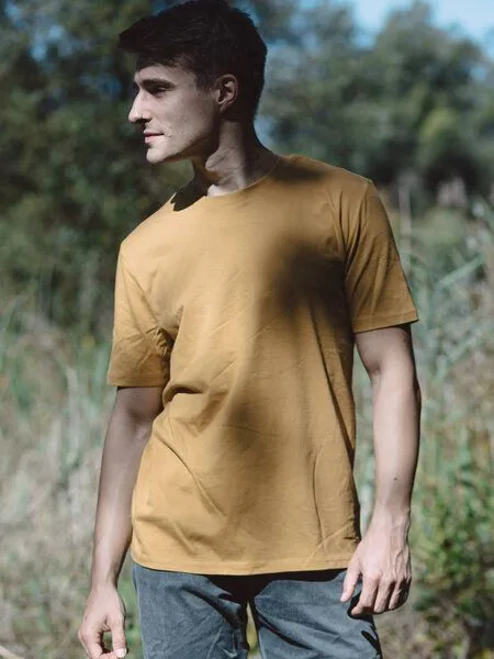 Life-Tree Life-Tree Fairwear Organic Basic Shirt Men, Gelb, – Produktbild 4 von 4