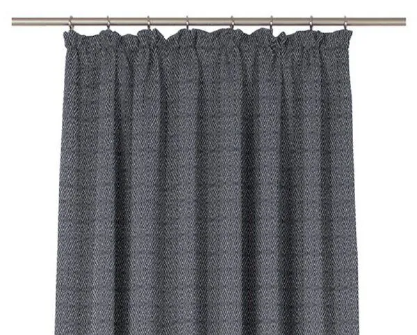Nature by Adam Nature by Adam Vorhang aus 100% Bio-Baumwolle - Made in Germany - Graphic Ventus light, Dunkelblau, – Produktbild 1 von 7