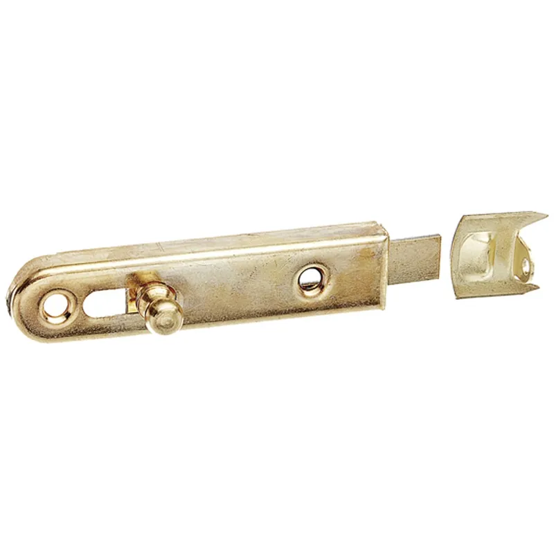Alberts ALBERTS Möbelriegel, gerade, mit Anschlagwinkel, vermessingt, LxB 70 x 16 mm – Produktbild 1 von 1