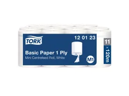 Tork Tork Standard-Papierwischtücher mit Innenabrollung M1, 11 x 120 m, weiß – Produktbild 1 von 1