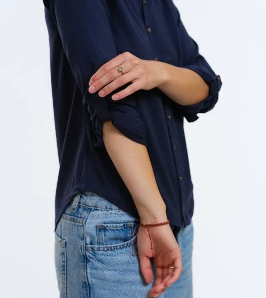 Gary Mash GARY MASH Bluse Portland aus TENCEL Lyocell Mix, Blau, – Produktbild 4 von 4