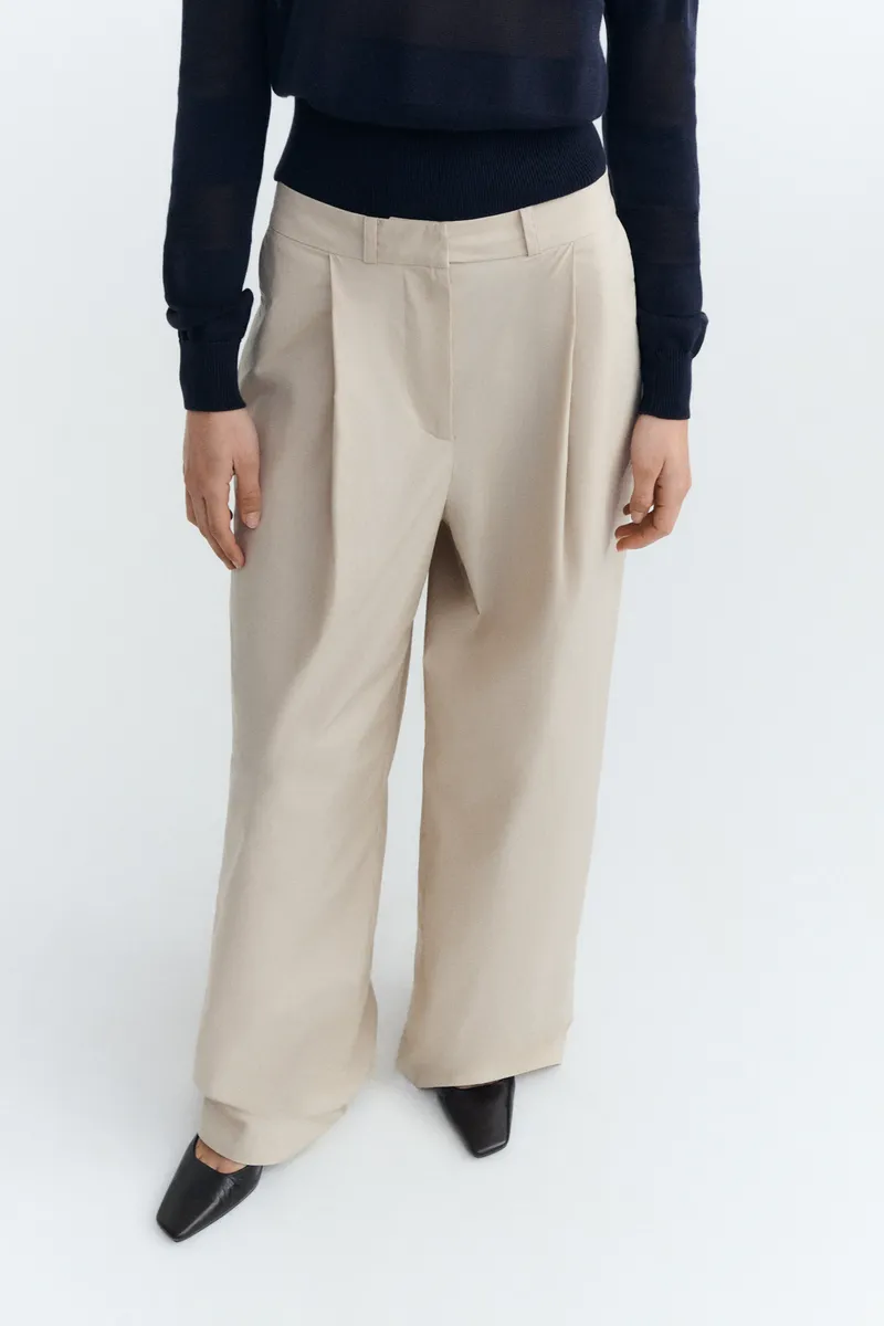 thinking mu Thinking MU Damen vegan Hose Weites Bein Patty Beige, Beige, – Produktbild 2 von 2
