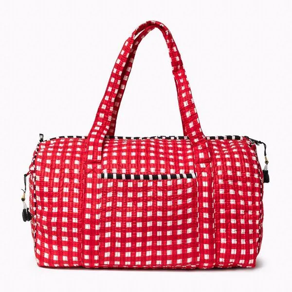 KIKOONI KIKOONI handgefertigte große Baumwolltasche "K. Shopper", Happy checks red, – Produktbild 4 von 4