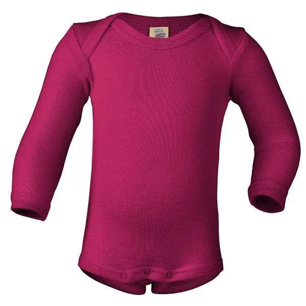 Engel Engel Natur Uni Baby-Body Langarm Schurwolle Seide, Natur, – Produktbild 1 von 3