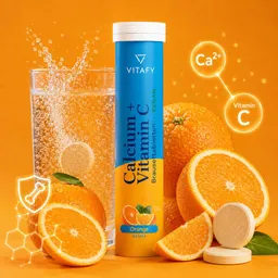 VITAFY VITAFY Calcium + Vitamin C - Orange (20 Brausetabletten) – Produktbild 1 von 1