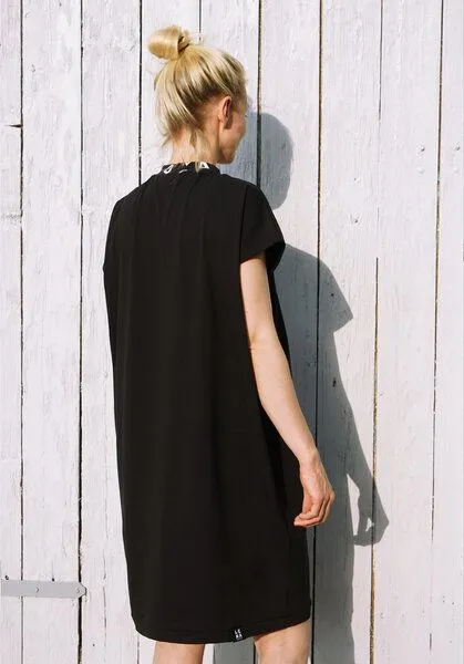 Lena Schokolade Lena Schokolade Kleid Triangle aus Bio-Baumwolle, Schwarz, – Produktbild 2 von 4