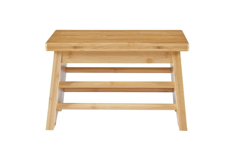 en.casa Tritthocker, »Ryslinge« Fußbank bis 100 kg Bambus 33x22x20 cm, Beige, – Produktbild 5 von 5