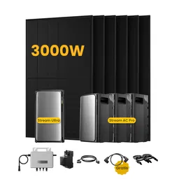 EcoFlow EcoFlow Stream Ultra, Solaranlage mit Speicher, mit 6 x 500W Bifazialen Solarmodulen, by Powerness - Stream Ultra + 3 x Stream AC Pro | 7680Wh / 1 x Smart Meter / Selbstabholung – Produktbild 1 von 1