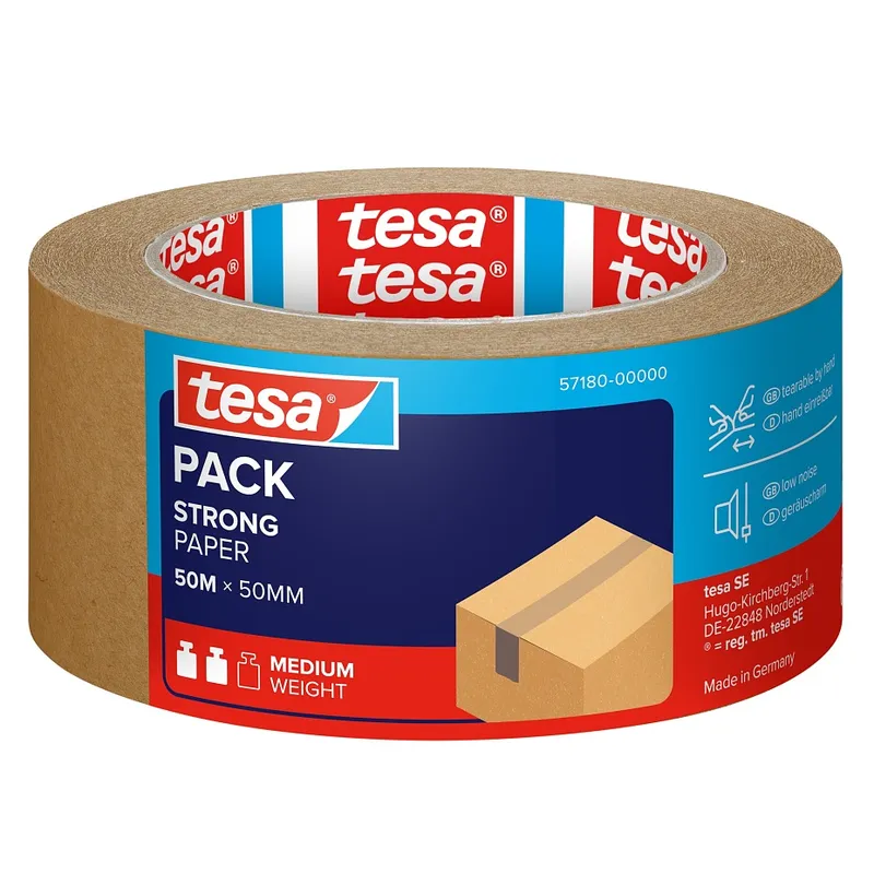 Tesa SE tesapack STRONG PAPER, 50 m x 50 mm, braun, 1 Rolle_ST – Produktbild 1 von 1