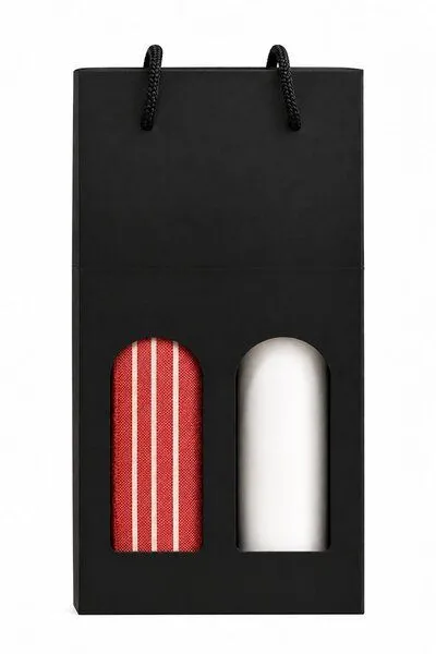 Sandiik Sandiik Allrounder Tuch Geschenke Set mit Thermoflasche, Rot, – Produktbild 2 von 4