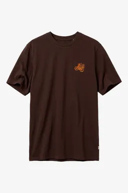 KnowledgeCotton Apparel KnowledgeCotton Apparel Herren vegan T-Shirt Brustbestickung Chocolate Torte Braun – Produktbild 1 von 1