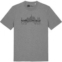 ilovemixtapes ilovemixtapes T-Shirt Frankfurt Skyline – Bio-Baumwolle, Fair Wear, Handbedruckt, Mid heather grey (grau), – Produktbild 1 von 1