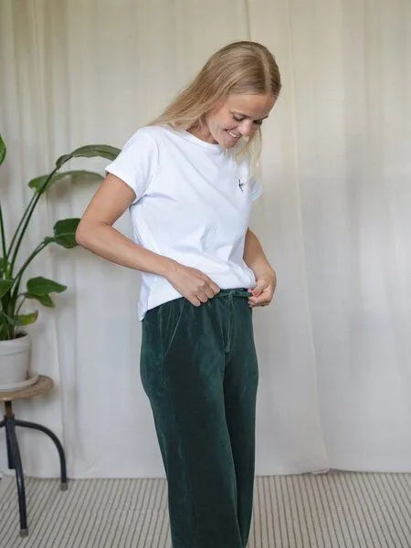 FUXBAU FUXBAU Frauen Samt Hose, Grün, – Produktbild 4 von 4