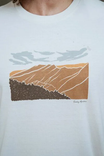 Kultgut Kultgut NEW Upcycling Generation- Artdesign - Bioshirt /Smokey Mountain, Hellbeige, – Produktbild 3 von 4