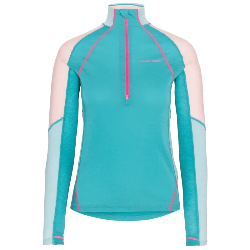 Kari Traa Damen Zip-T-Shirt Kari Traa Alma, Bleu, – Produktbild 1 von 1