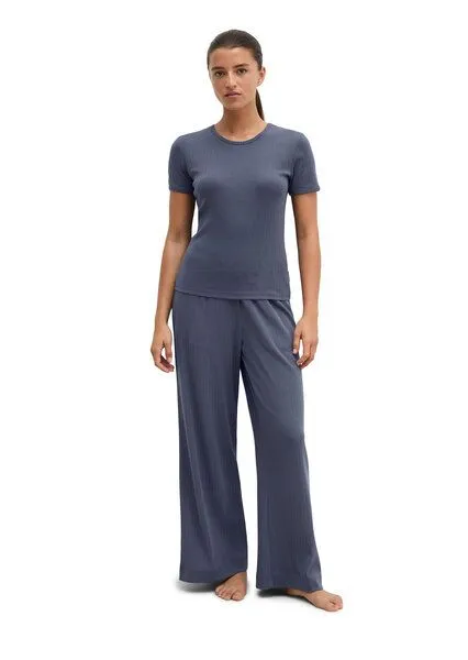 Marc O'Polo Marc O'Polo Lounge-Top kurzarm | Baumwolle GOTS, Odessey blue, – Produktbild 1 von 4