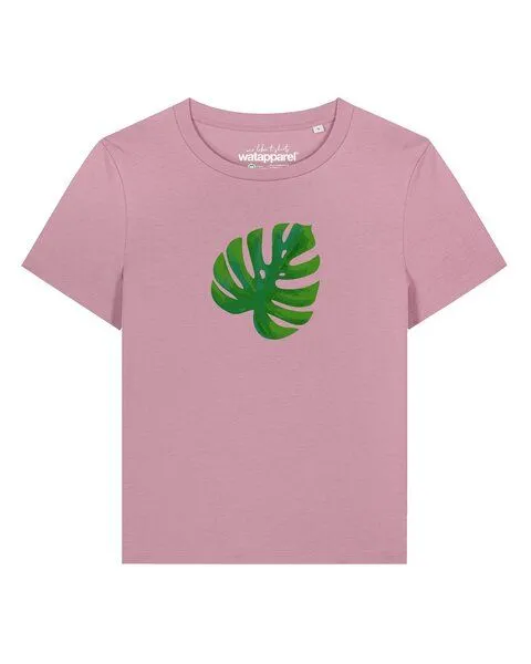 watapparel watapparel T-Shirt Frauen Monstera 2.0, Lilac dream, – Produktbild 1 von 2