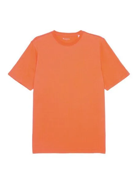 KnowledgeCotton Apparel KnowledgeCotton Apparel Herren Basic Tee "AGNAR" - GOTS/Vegan, Langoustino (orange), – Produktbild 1 von 1