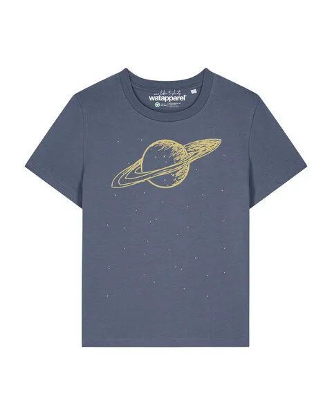 watapparel watapparel T-Shirt Frauen Saturn, Blue grey, – Produktbild 1 von 2