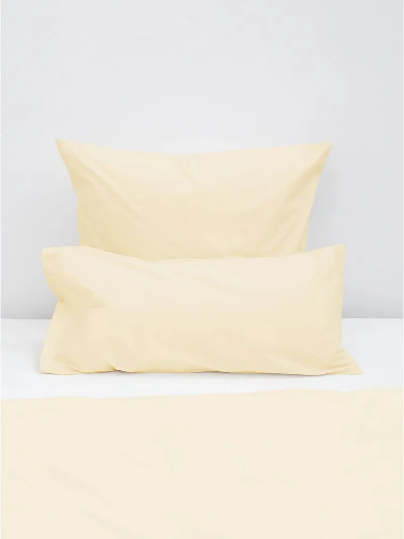 erlich textil erlich textil Fred Kopfkissenbezug aus weicher Bio-Baumwolle, made in Europe, Zabaione, – Produktbild 1 von 3